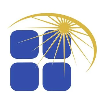 Solar Energy Panel Logo Concept Stock Illustration