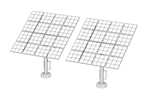Solar energy panel vector Stock Illustration