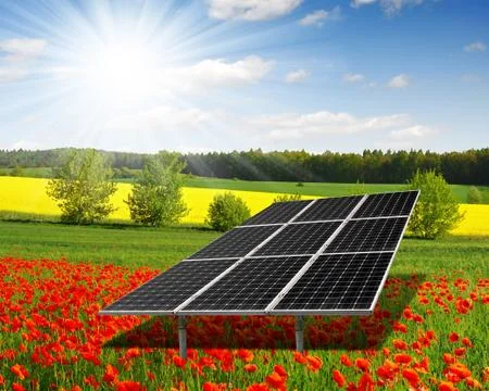 Solar energy panels Stock Photos