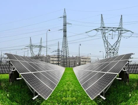 Solar energy panels Stock Photos