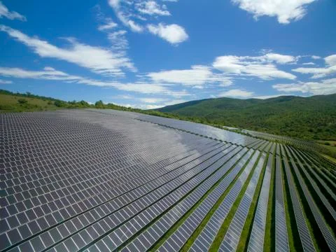 Solar energy panels Stock Photos