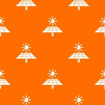 Solar energy pattern orange Illustrazione stock