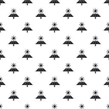 Solar energy pattern seamless Stockillustratie