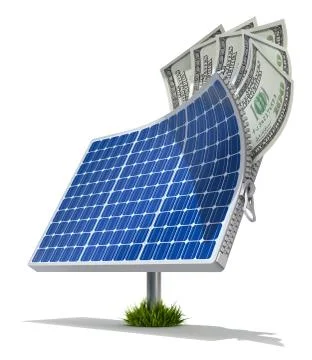 Solar energy saving concept Stock Illustration