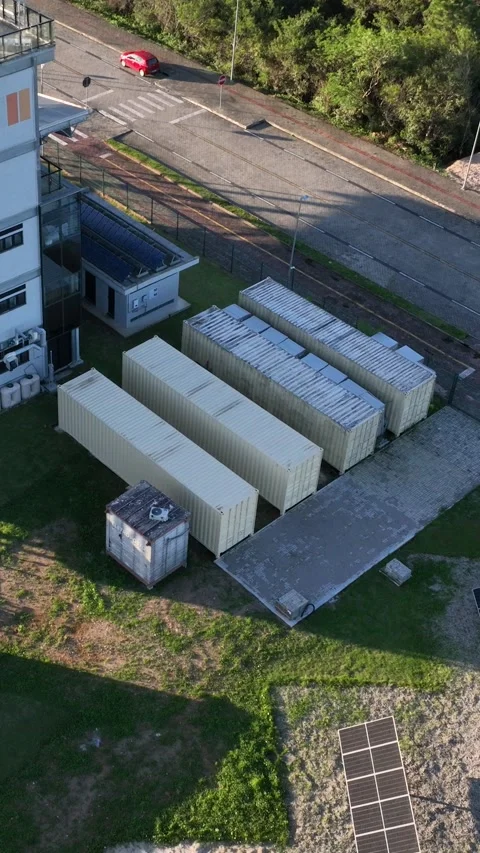 Solar Energy Technology Center in Florianopolis, Vertical Video Stock Footage 344444895