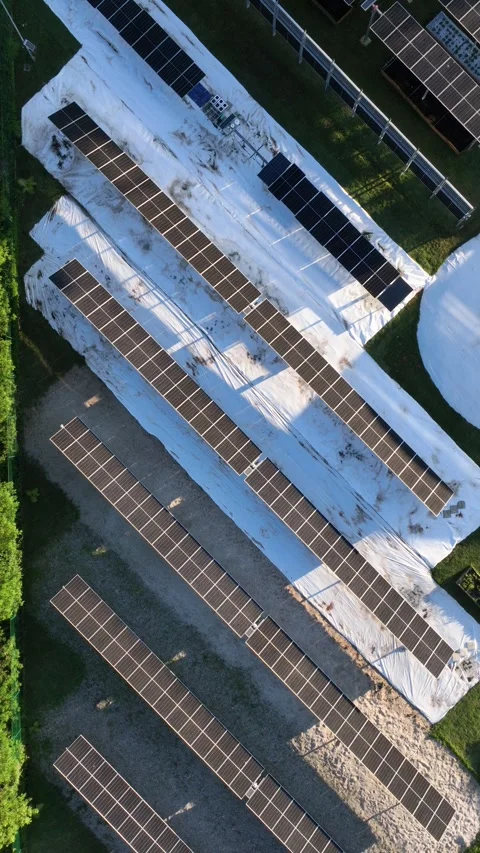 Solar Energy Technology Center in Florianopolis, Vertical Video Stock Footage 344444899