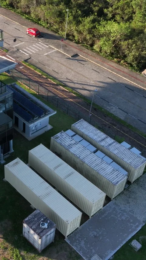 Solar Energy Technology Center in Florianopolis, Vertical Video Stock Footage 344444992