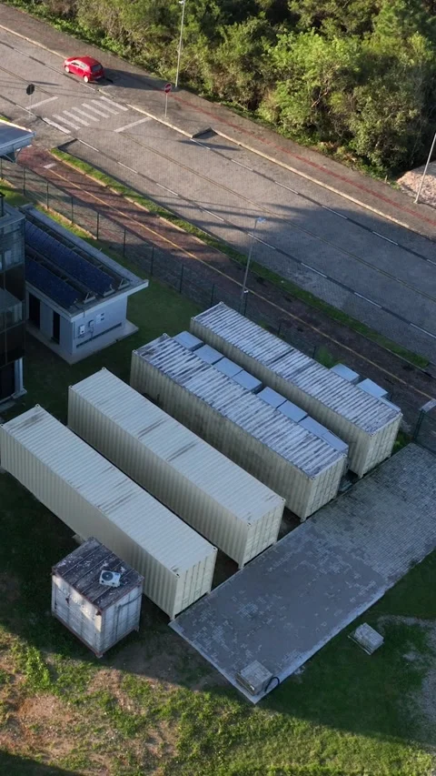 Solar Energy Technology Center in Florianopolis, Vertical Video Stock Footage 344445102