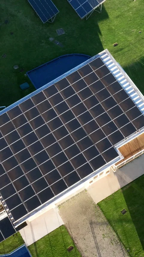 Solar Energy Technology Center in Florianopolis, Vertical Video Stock Footage 344445658