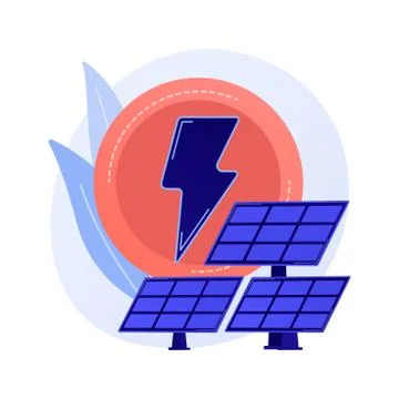 Solar energy vector concept metaphor Stock Illustration