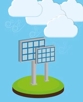 Solar energy vector Stock Illustration