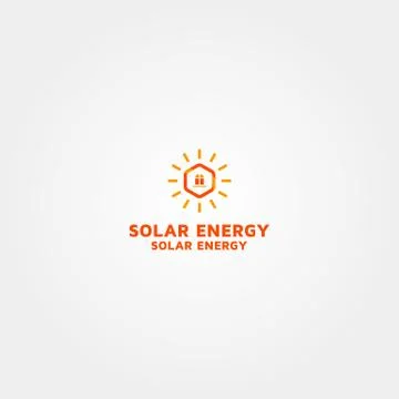 Solar Energy Vector logo design template Stock Illustration