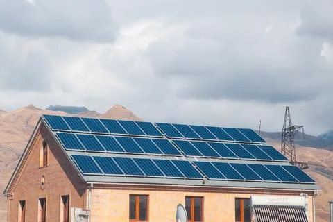 Solar energy in the wind. Stock Photos