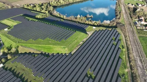 Solar farm 10 Stock Footage 270531126