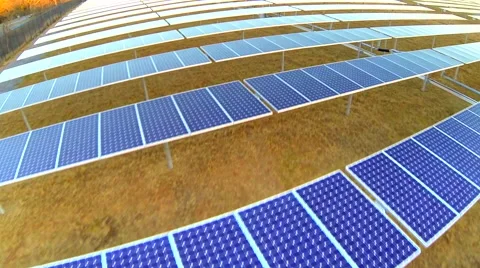 Solar Farm Aerial #3 Stock Footage