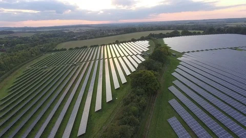 Solar farm from the air Video stock 84575698