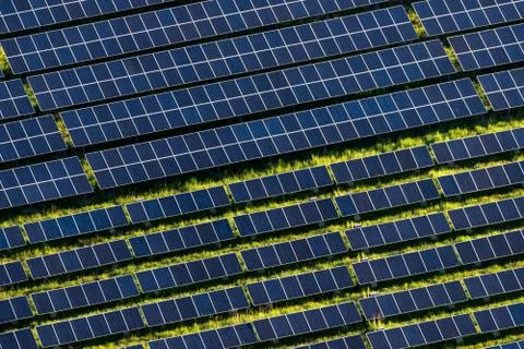 Solar farm Stock Photos