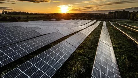 Solar farm Stock Photos