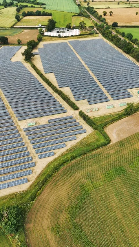 Solar farm side pt Stock Footage 278479650