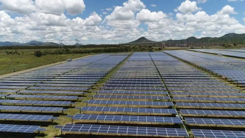 Solar Farm with Substation in the background 動画素材 73990647