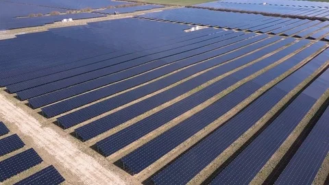 Solar farm in UK 4K Stock Footage 75890939