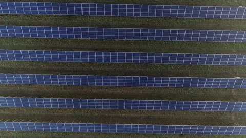 Solar Farm  Vertical Dolly Video stock 93430640