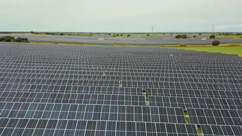 Solar Fields from Above Video stock 287738004