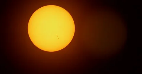 Solar Filter Sun Footage.  Active Region AR2567 Stock Footage 65204689