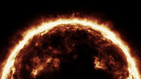 Solar Flare Animation on Black Background Stock Footage 114071665