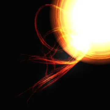 Solar Flare Ejection - Vector Illustration Stock Illustration