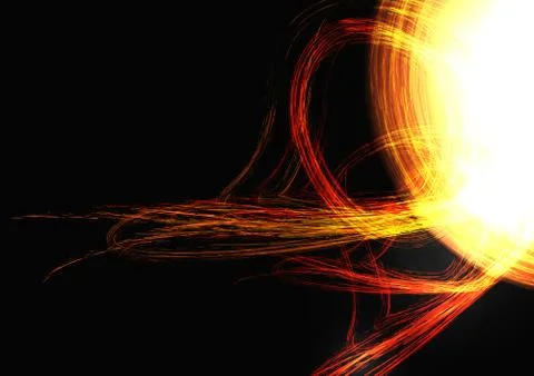 Solar Flare Ejection - Vector Illustration Stock Illustration