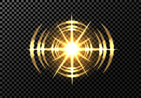 A solar flare, a new star, ether, waves. Light effect. On a transparent backg Stock Illustration