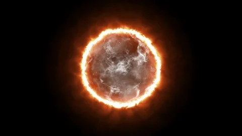 Solar flare of the Sun with a black background Stock Footage 109350598