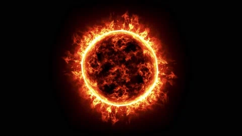 Solar flares on a black background Stock Footage 168627839