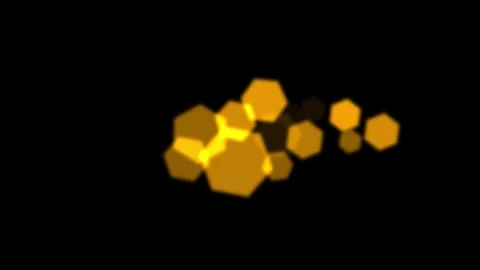 Solar flash light with a yellow hexagon pattern and an alpha channel backgrou Stock Footage 285479157