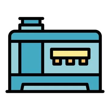 Solar generator icon vector flat イラスト素材