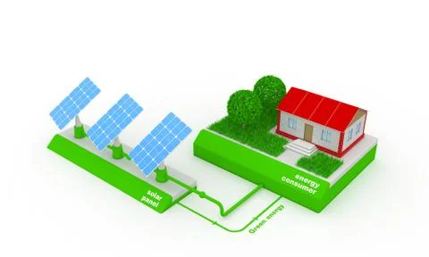 Solar generator Иллюстрация