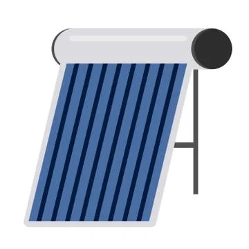 Solar heating panel flat illustration Ilustración de archivo