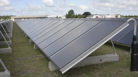 Solar heating plant Stock Footage 76190779