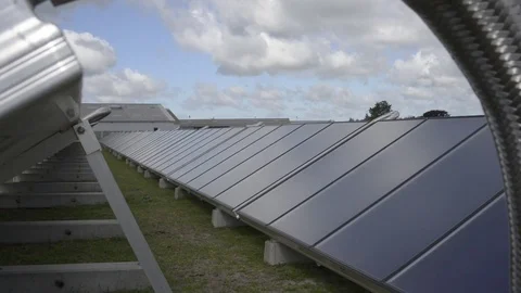 Solar heating plant Stock Footage 76191516