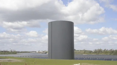 Solar heating plant Stock Footage 76266323
