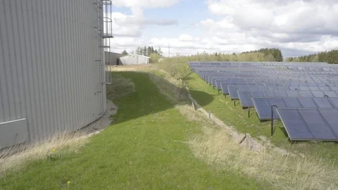 Solar heating plant Stock Footage 76266378
