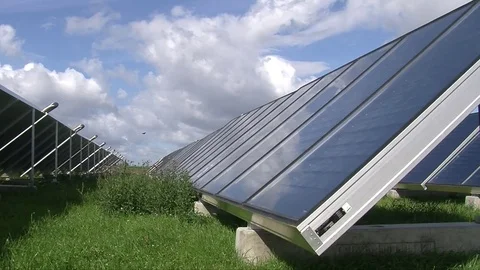 Solar heating plant Stock Footage 76427552
