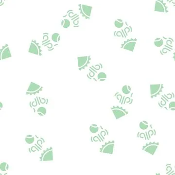 Solar influence on earth glyph vector seamless pattern Stock Illustration