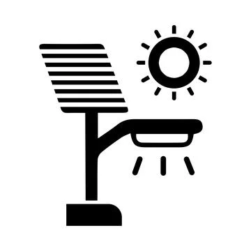 Solar lamp, light, solar, panel, road lamp, road side solar lamp icon Stock Illustration