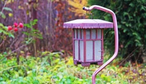 Solar lantern in the garden Stock Photos