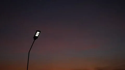 Solar LED lighting timelapse Stock Footage 205597941