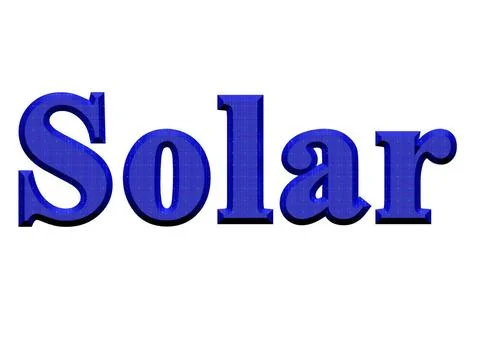 Solar lettering solar with panel texture Copyright: xZoonar.com/JonasxWolf... 스톡 사진