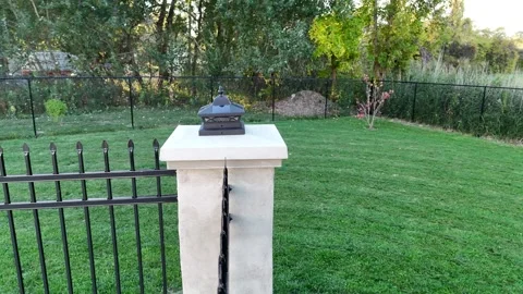 Solar Lights on Fence Stock-Footage 320021937