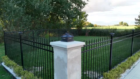 Solar Lights on Fence Stock-Footage 320022006